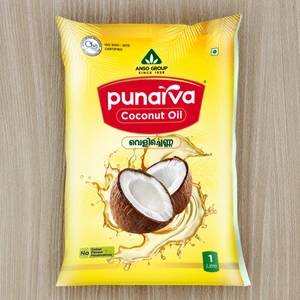 Punarva Coconut Oil Branding. Logo Design, Pouch Design, Packaging 