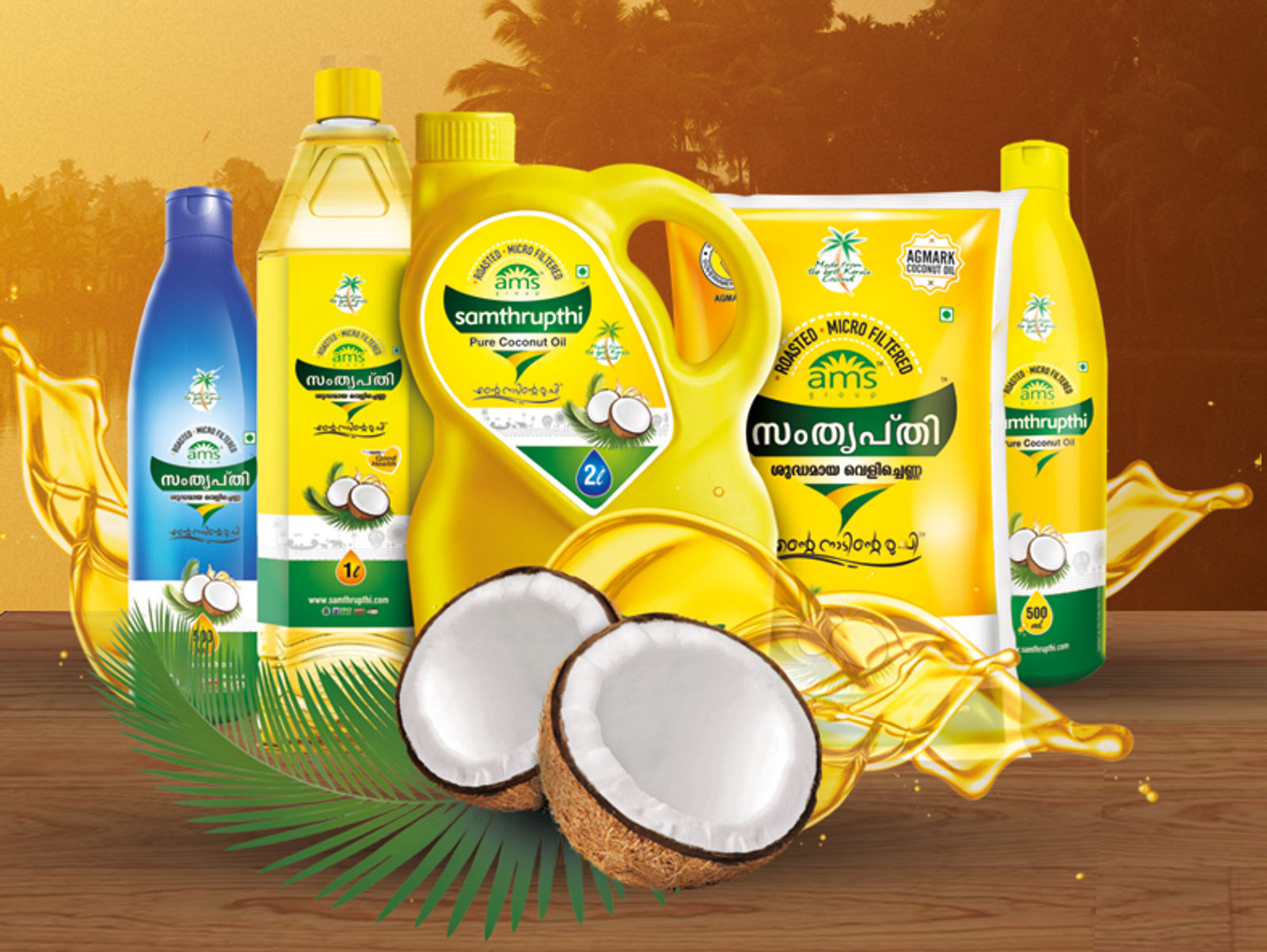 Samthrupthi Coconut Oil, Brand Design. 