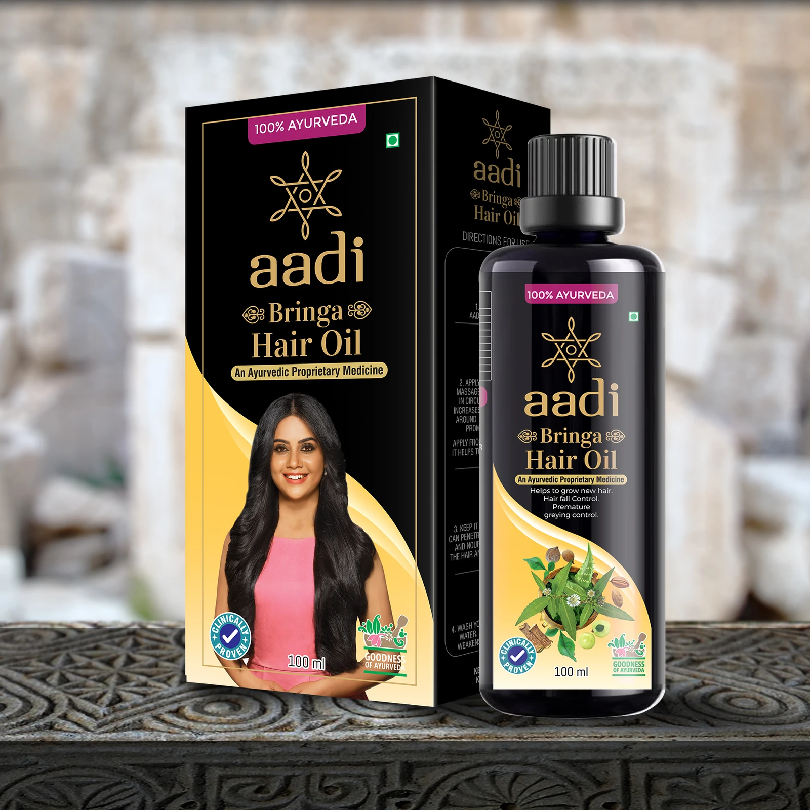 Aadi Bringa Hair Oil Package